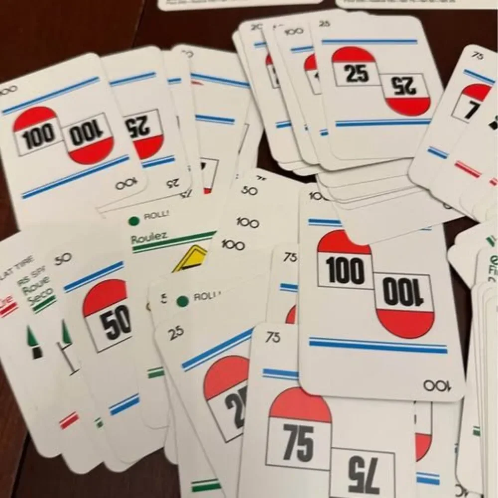 Vintage Parker Bros Mille Bornes French Auto Racing Card Game